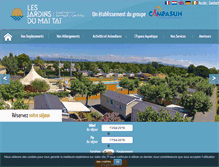 Tablet Screenshot of camping-lesjardinsdumaitai.com